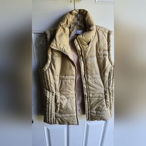 New York & Company Tan Quilted Vest